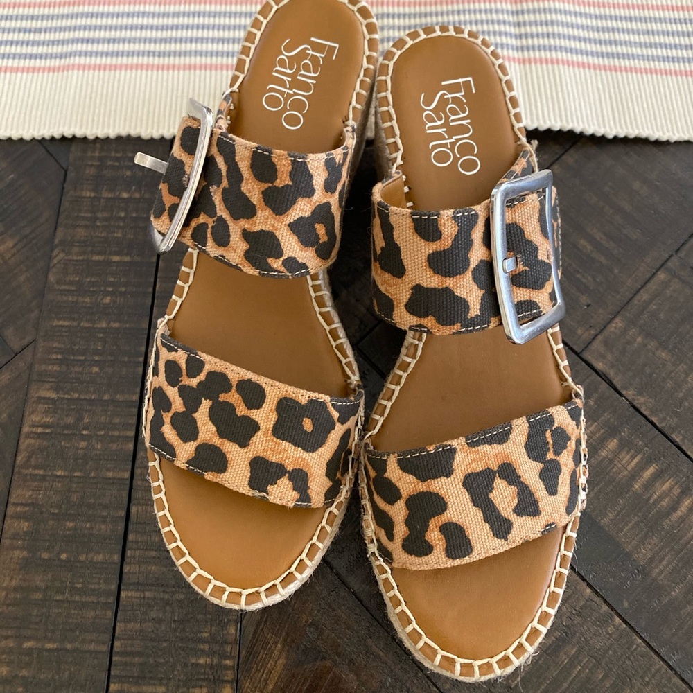 ❤️ Franco Sarto Coastal Wedge Sandals Size 7.5